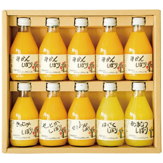 和歌山県「伊藤農園」100％ピュアジュース180ml×10本ギフトセット