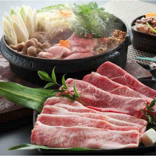九州産銘柄牛3種肩ロースすき焼き食べ比べ