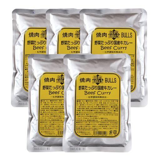 焼肉「BULLS｣ 野菜たっぷり国産牛カレー5食