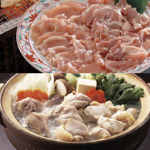 熊本　大阿蘇鶏モモ・ムネ焼肉＆鍋のセット