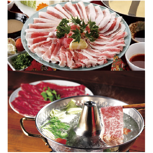 鹿児島黒牛＆鹿児島黒豚しゃぶしゃぶセット